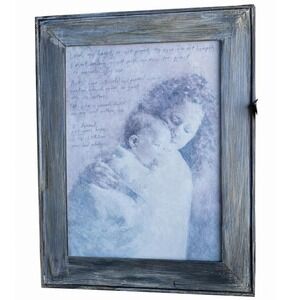 Christian Mother Child Psalm 23 Framed Wall Art Nursery Scripture Decor